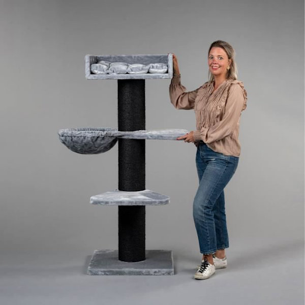 Kattträd - RHRQuality - Royalty Plus Blackline - Grå - För stora katter - 155 cm hög Grå