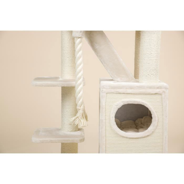 Cat Tree - RHRQuality - Cat Kattohuoneisto - Beige - Suuri - Sisä-/ulkona Beige