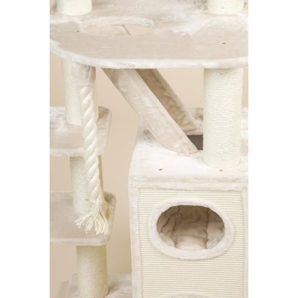Cat Tree - RHRQuality - Cat Kattohuoneisto - Beige - Suuri - Sisä-/ulkona Beige