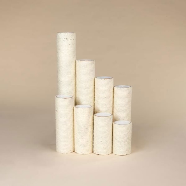 Kattträd - RHRQuality - Sisalstolpe 58x12 - Beige - Användning inomhus/utomhus - Gör-det-själv montering Beige