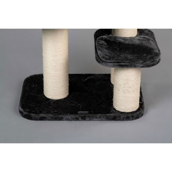 Kattträd - RHRQuality - Devon Rex - Mörkgrå - 120 cm - Sisalstolpe 15 cm Grå