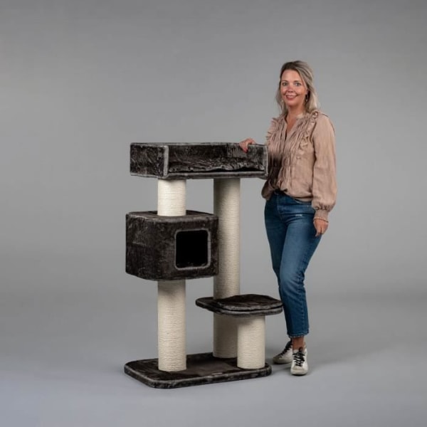 Kattträd - RHRQuality - Devon Rex - Taupe - 120 cm - För stora katter Grå
