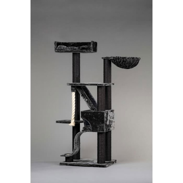 Kattträd - RHRQuality - Kilimanjaro de Luxe - Mörkgrå - Stöder 20 kg - 192 cm Grå