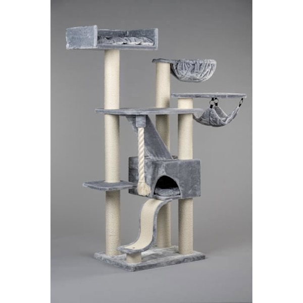 Kattträd - RHRQuality - Kilimanjaro de Luxe - Grå - Stöder 20 kg - 192 cm hög Grå