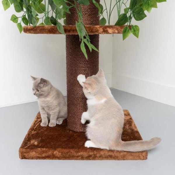 Cat Tree - RHRQuality Cat Tree Design Natural Leaves (Brun)