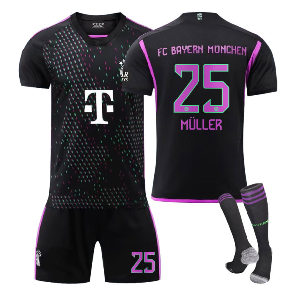 23-24 Bayern Munich Home Lasten jalkapallopaita nro 9 Kane MULLER 25 1 MULLER 25 2XL