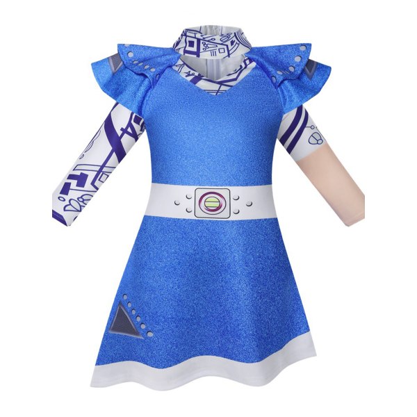 Kids Zombies Alien Cosplay puku mekko Käsineet Halloween asu 110cm