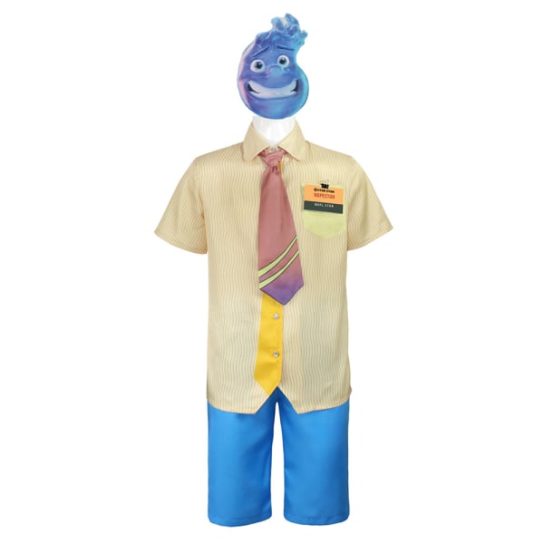 Kid Water Elemental Cosplay Element Shorts med klänning eller skjorta B 140cm