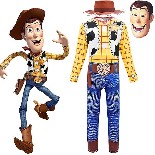 Disney Sheriffi Woody Toy Story 4 Lasten Poikien Pyjamat Haalari Hattu Naamio Cosplay Puku Fancy Mekko Halloween Setti Tmall 5-6 Years