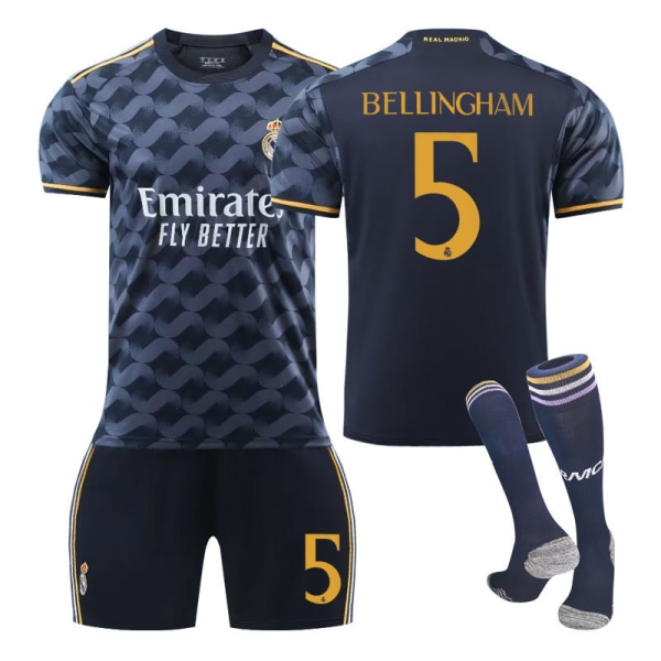 23-24 Real Madrid Away Royal Blue Shirt No.10 Modric 7 Puh C Ronaldo 5 Bellingham Football Kit NO.5 BELLINGHAM 1 NO.5 BELLINGHAM S