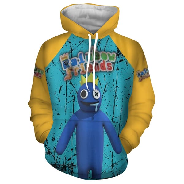 Kids Rainbow Friends hettegenser 3D Print Sweatshirt Pullover Jumper B 140cm