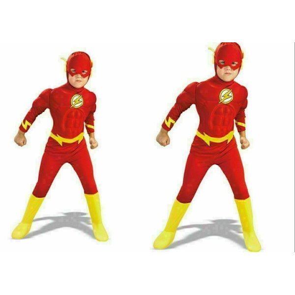 Børn Cosplay Gave The Flash Chest Outfit Kostume Superhelt 150cm