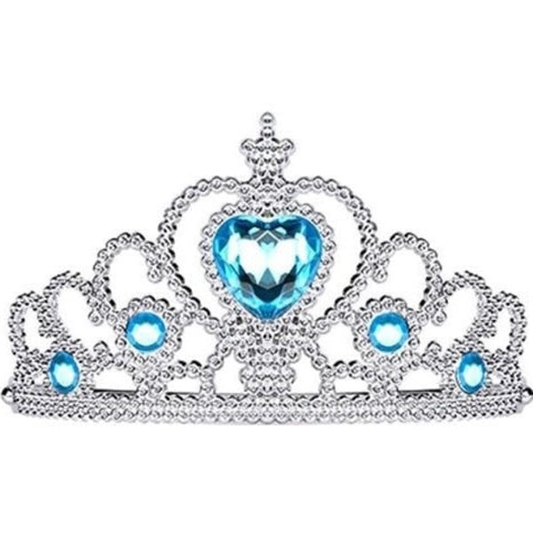 Elsa princess klänning + tiara/fläta/handskar 140 cl