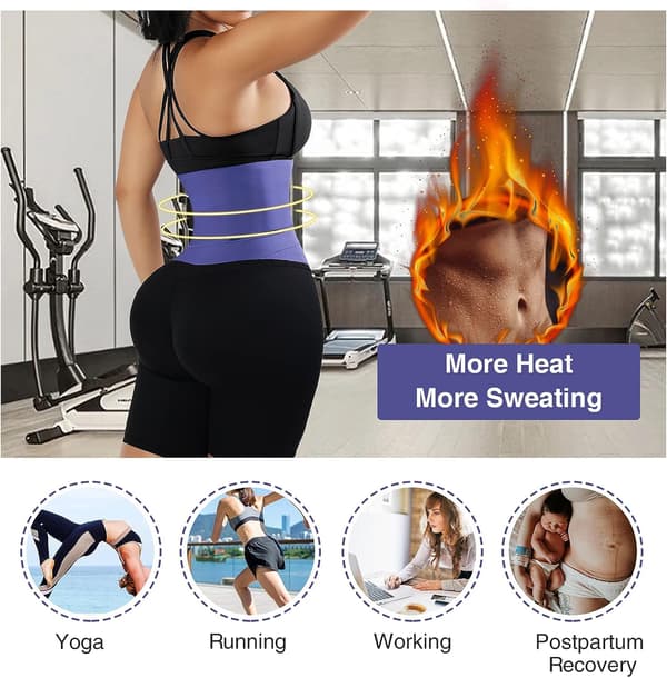 Midjetrener Dame Trening Midje elastisk magebånd red 5m