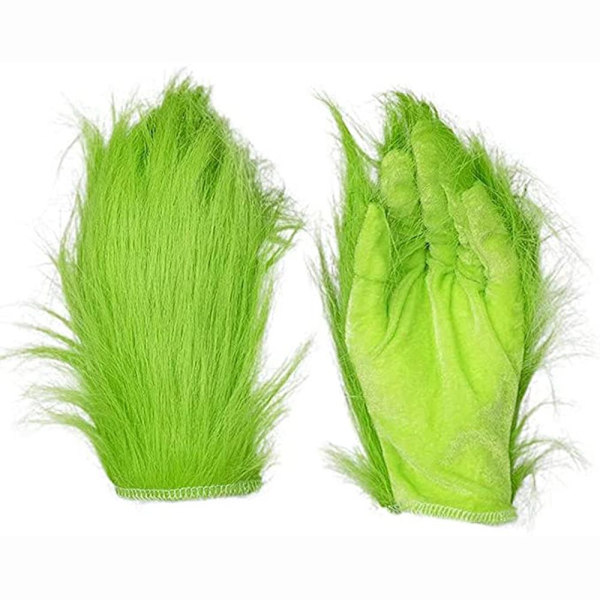 Julekostyme-rekvisitter Green Scary Hjelmhansker