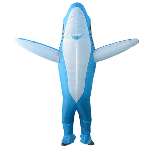 Halloween prestationsdräkt rolig tecknad docka djurdocka kostym haj uppblåsbar kostym