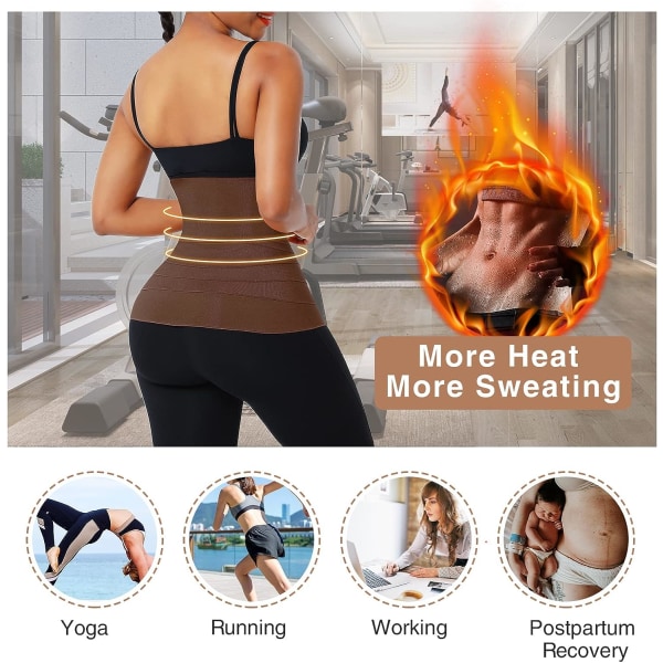 Waist trainer Kvinnor Träning Midjeelastiskt magband black 6m