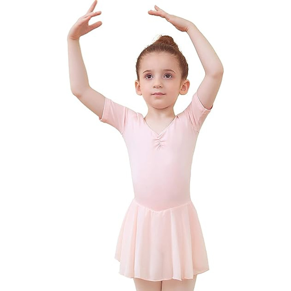 Balletkjole til piger Børn Ballet trikotkjole Børn V-hals Sho