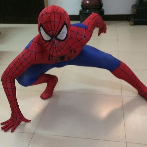 Halloween Spider-man Cosplay Dräkt Jumpsuit Barn Vuxna Body Spiderman Maskerad Fest Fancy Dress Up Outfits Tmall 120-130cm