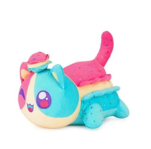 Meemeows Food Aphmau kattdocka fylld leksak Plyschdockor Munk 25 cm - Perfet 1 Macaroon
