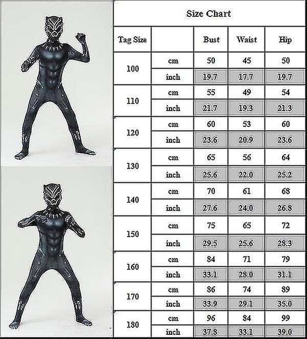 Barn Gutter Black Panther Cosplay-kostyme 140