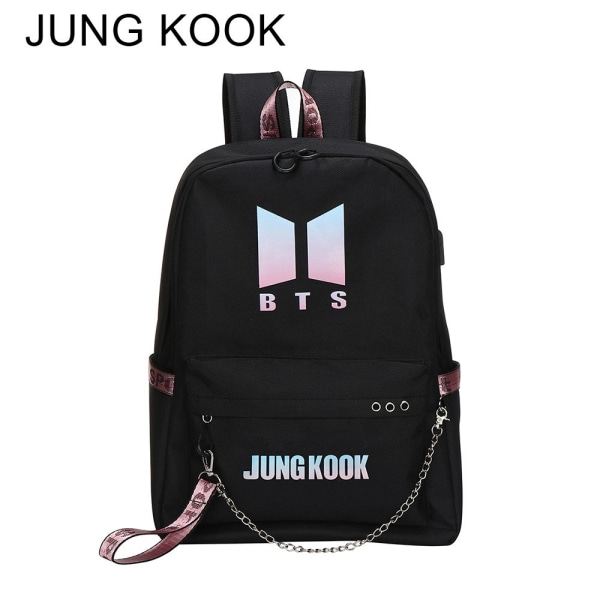 BTS BT21 Skolväska Kedja Ryggsäck Axelväskor