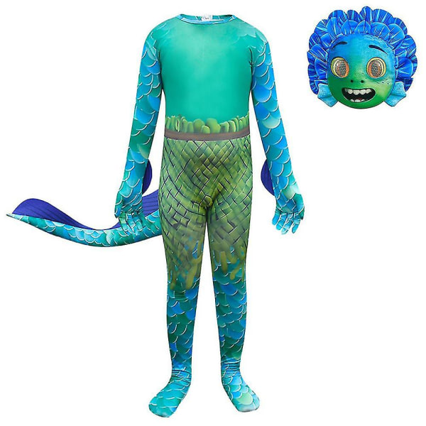 Halloween Luca Alberto Show Fish Monster Kids Cosplay Kostym Set Fancy Dress Outfit Tmall 10-11Years