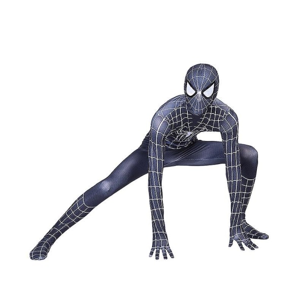 Musta Spiderman Cosplay Superhero Costume Kids Adult Bodysuit 170 Adults (160-170cm)