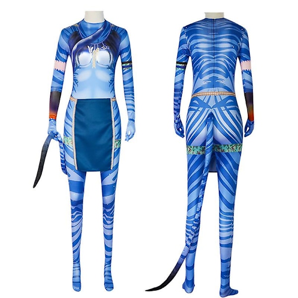 Avatar 2 Way of the Water Cosplay Costume Jumpsuit Combat Model Fighting lady XL