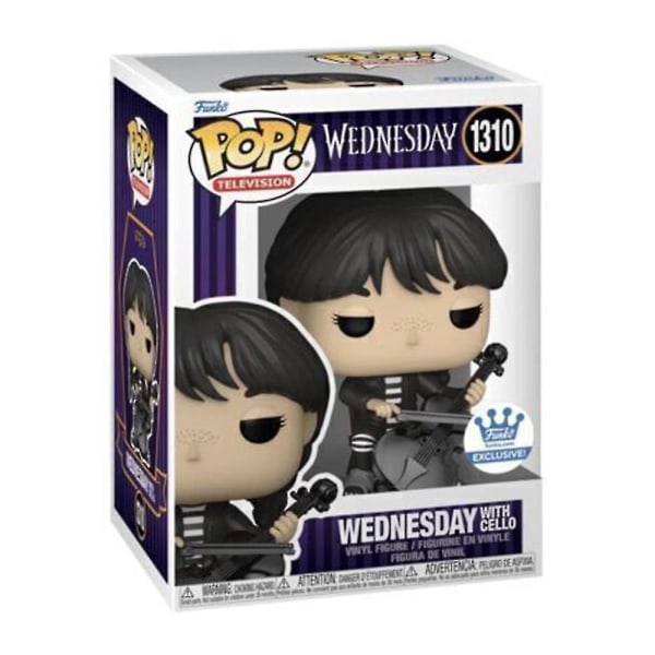 Funko Pop! TV Wnesday Addams #1309 #1310 Vinylfigur till Wednesday With Cello