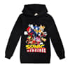 Kid Sonic Hedgehog Langermet hettegenser Sweatshirt Pullover Jumper Black 150cm