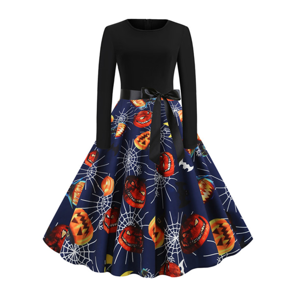 Naisten Halloween-iltajuhla Pumpkin Dress Naisten puku blue