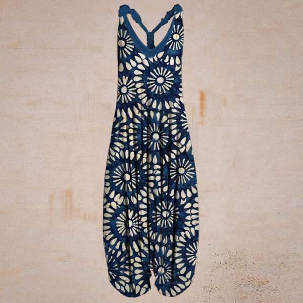 Kvinder Jumpsuit V-hals Tank Tops Jumpsuits Løs talje Bodysuit 7# XL