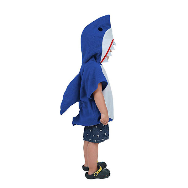 Eraspooky 1-6t Grå Shark Cosplay Hættetrøje Halloween Kostume Til Børn Småbørn Julekjole Børn Sharks Slikpose BLUE SHARK M