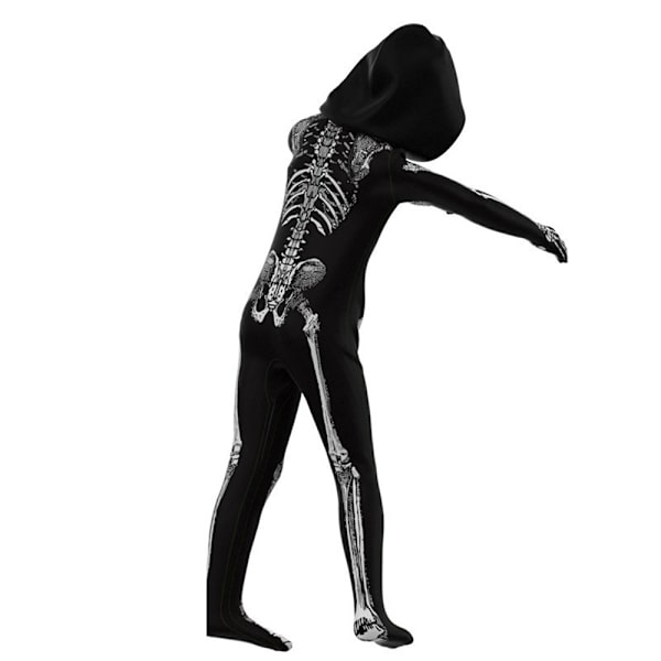 Lasten Skeleton Jumpsuit -asu Halloween Cosplay 140cm