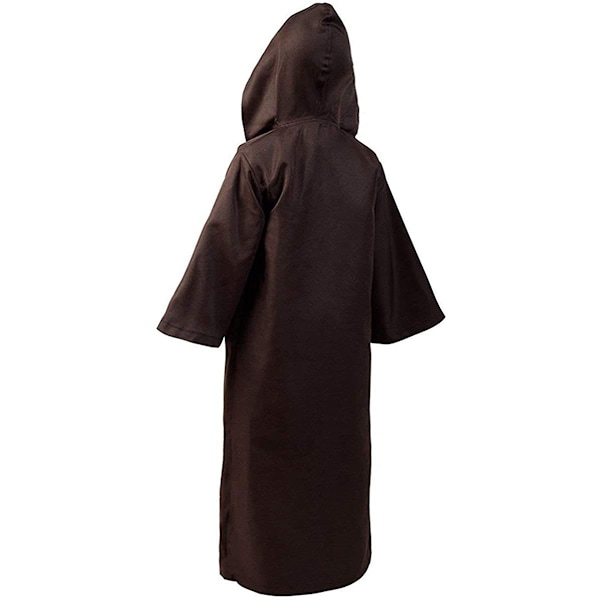 Vuxen Halloween Kostym Huvtröjor Robe Cosplay Capes Huvrock musta L brown M