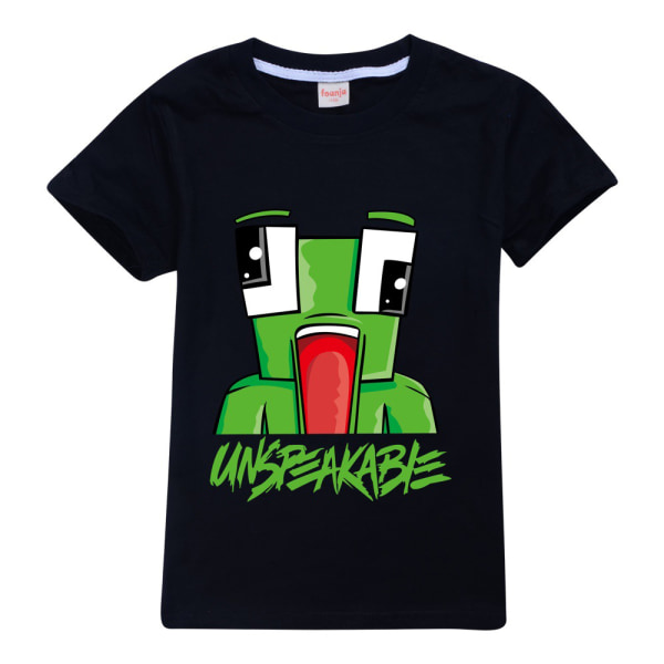 Kids UNSPEAKA-BLE Print Kortärmad T-shirt med rund hals Casual black 160cm