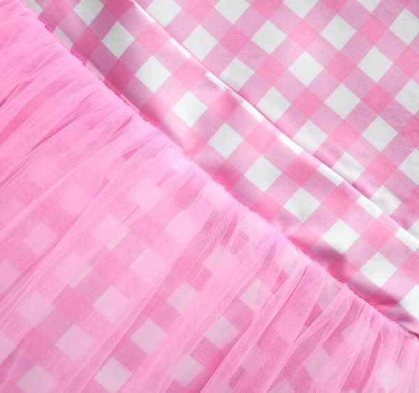 Pink mesh nederdelskjoler til børn med gratis tilbehør Style 3 140CM