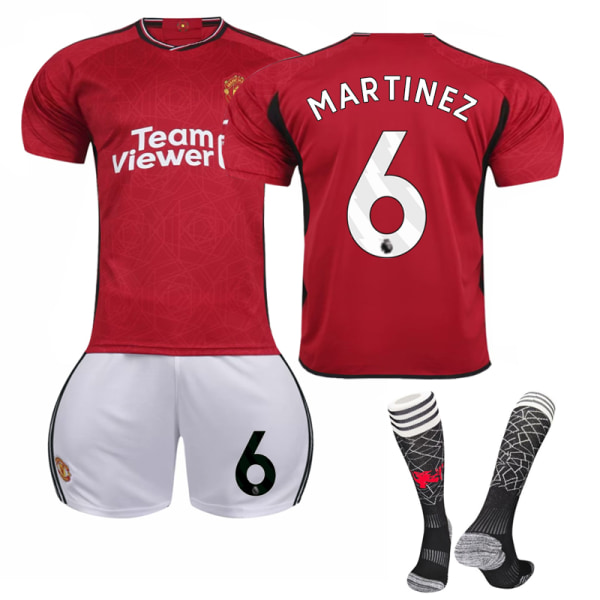 23- Manchester United Børnehjemmebanetrøje nr. 6 Lisandro Martínez 24