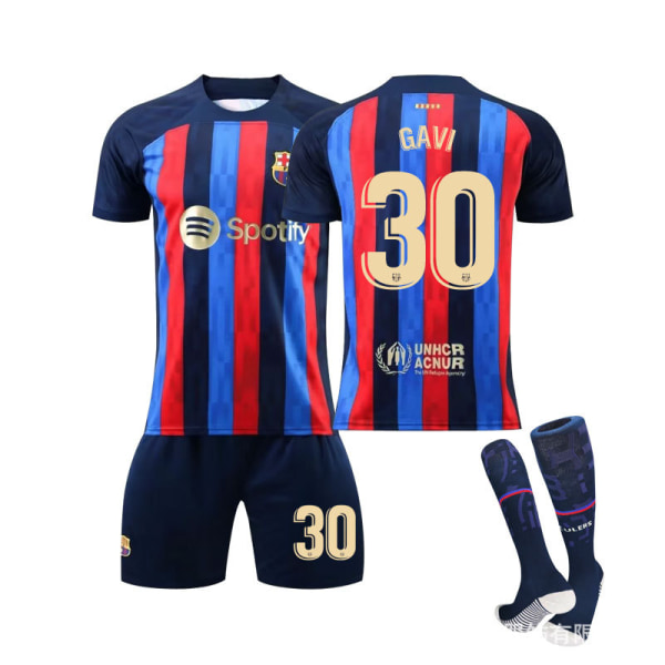 22-23 Barcelona Home #30 GAVI Jersey Træningssæt 26