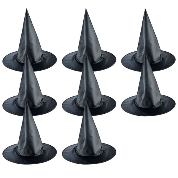 8-pack Halloween kostym häxhatt Cap häxa tillbehör