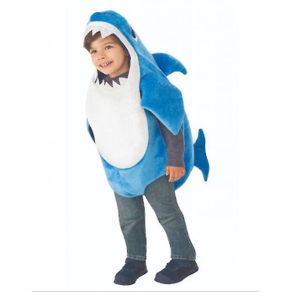 Kids Shark Family Halloween -jouluinen Cosplay-asu vaaleanpunainen blue 100cm