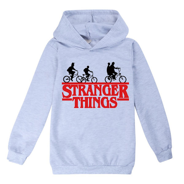 Barn Pojkar Flickor Stranger Things Sweatshirt Pullover Jumper Toppar Grey 150cm