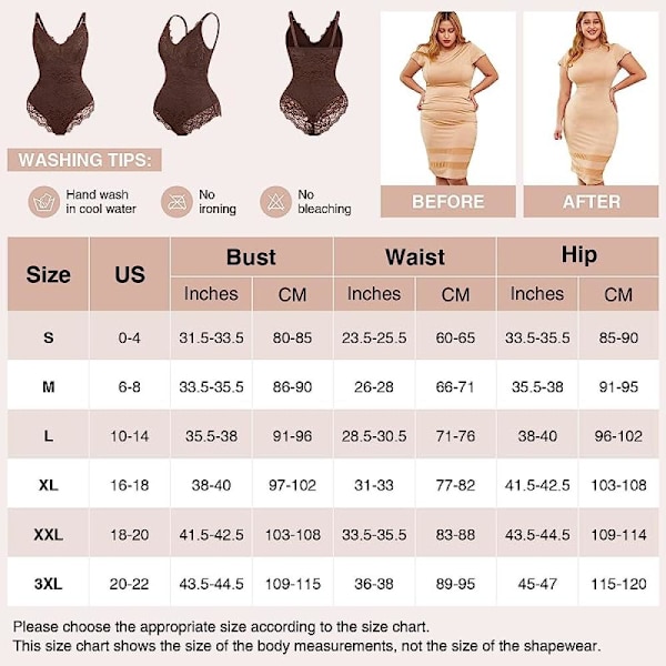 Damstrumpbyxor Shaper V-Neck Backless Tank One Piece Bodysuit White L