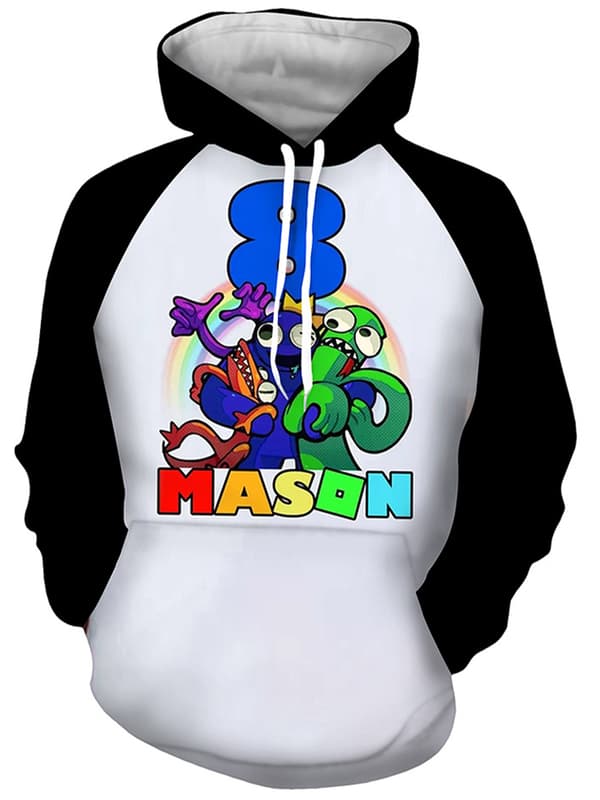 Kids Rainbow Friends hettegenser 3D Print Sweatshirt Pullover Jumper C 140cm