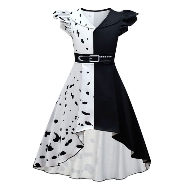 Lasten Cruella Deville -asu Halloween Carnival Cosplay Custom L M