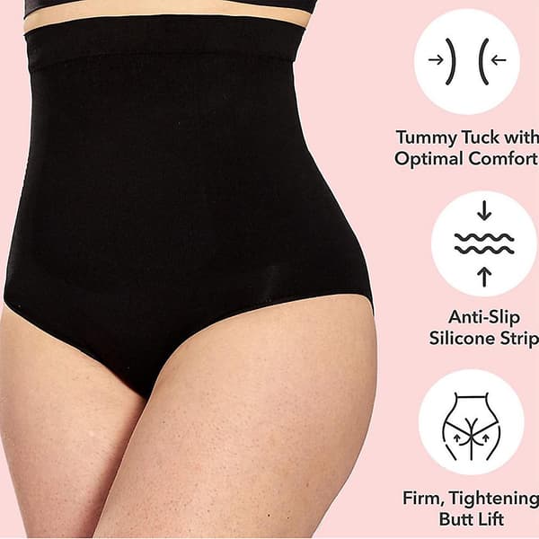 2 stk Shapewear for kvinner Magekontroll Truser med høy midje