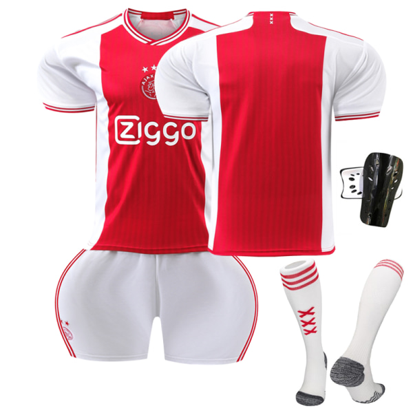 23-24 Ajax hjemmefodboldtræningssæt Ingen kode ensartet dragt Kids 22(120-130CM)