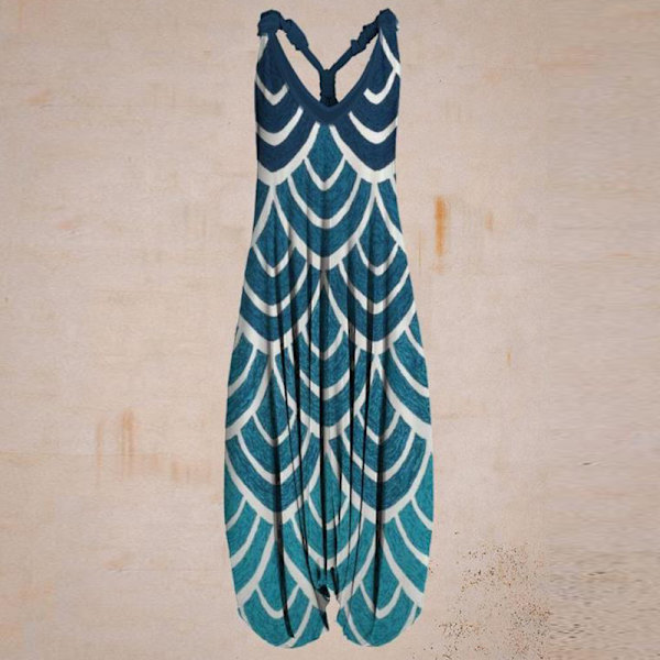 Kvinder Jumpsuit V-hals Tank Tops Jumpsuits Løs talje Bodysuit 1# 3XL