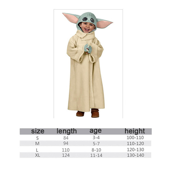 Star Cospay Wars Mandaorian vauva Yoda Cospay -asu L l